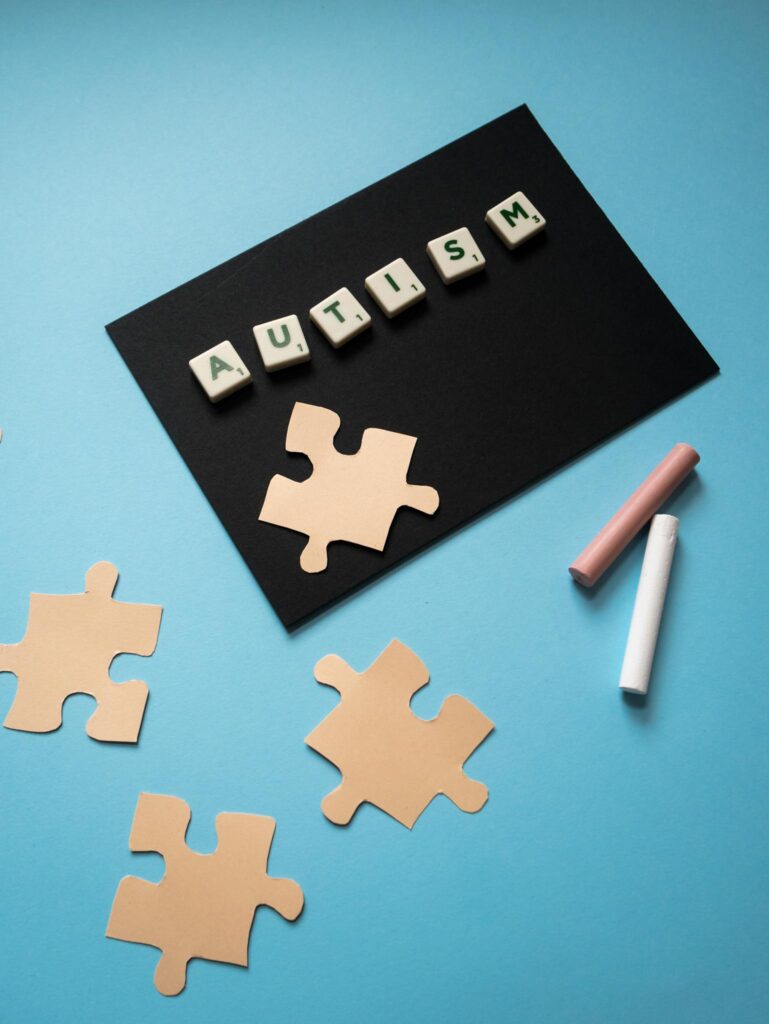 Letter Tiles on a Black Paper